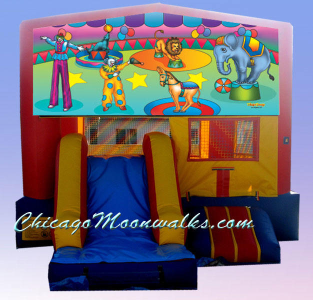 Circus Carnival Moon Jump Rental Chicago, Great for birthday and all celebrations, Chicago Moonwalks Rentals in Illinois